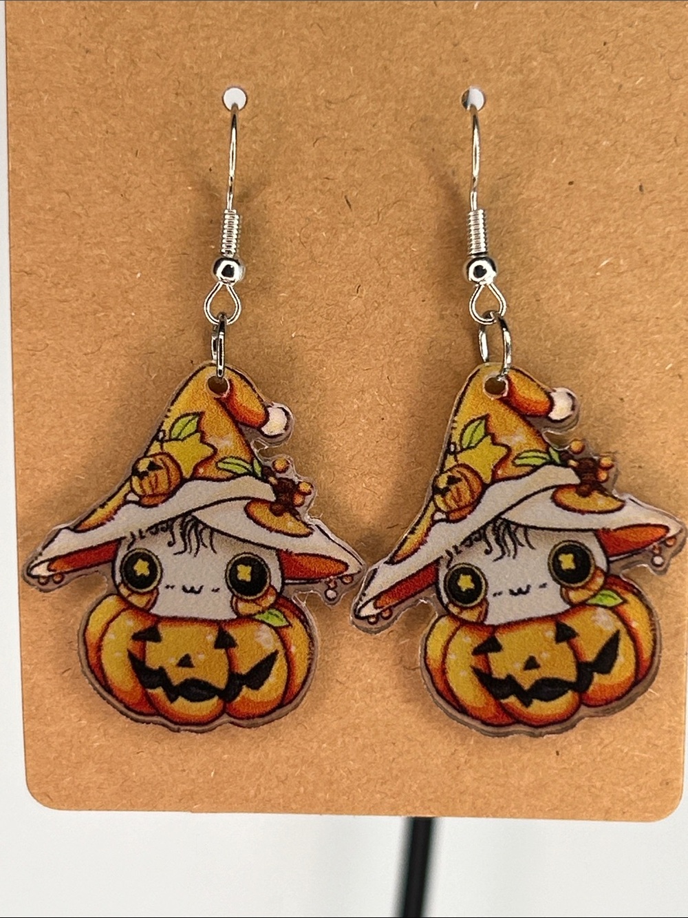 Halloween Pumpkin Witch Earrings Fashion Jewelry